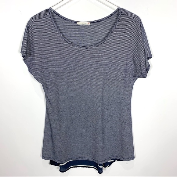 Lelis stripe blouse back t-shirt top - Picture 1 of 4